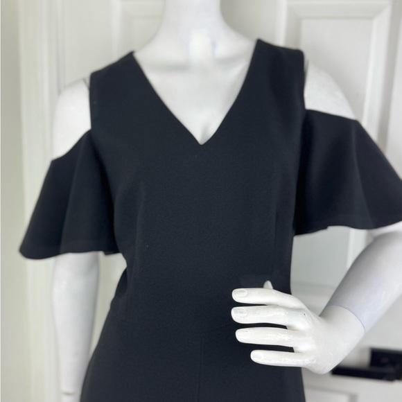 KARL LAGERFELD Cold Shoulder Jumpsuit Navy Blue Size 8. A24 - Picture 9 of 15